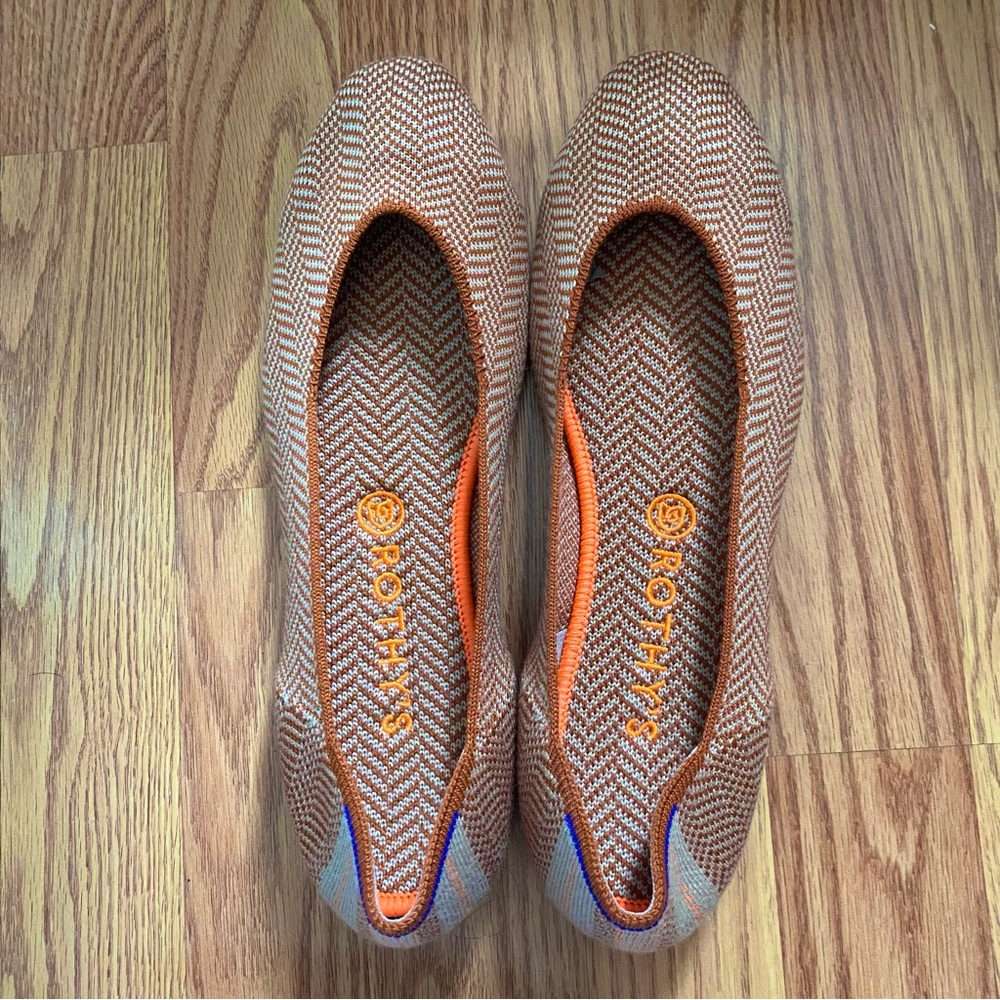 Rothy’s The Flat Camel Herringbone Round Toe